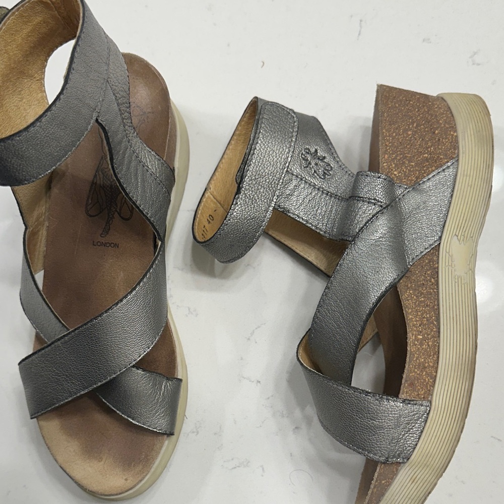 Fly London Women's Metallic Wedges